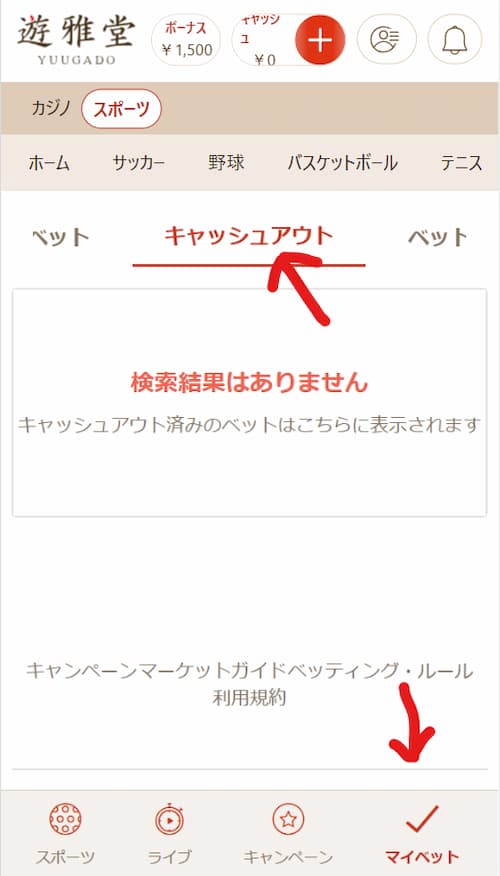 ブックメーカーのキャッシュアウトで遊ぶなら遊雅堂